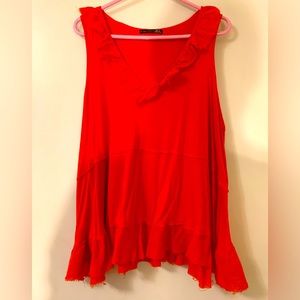 Black Tape women’s plus size red v neck tank